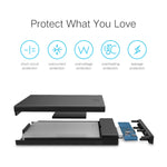 UGREEN US221 Custodia per HDD Custodia per HDD esterna da 2,5 pollici SATA a USB 3.0 SSD Box per unità disco rigido, supporto protocollo UASP, US221 Removable Cable, US221 Fixed Cable