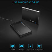 UGREEN US221 Custodia per HDD Custodia per HDD esterna da 2,5 pollici SATA a USB 3.0 SSD Box per unità disco rigido, supporto protocollo UASP, US221 Removable Cable, US221 Fixed Cable