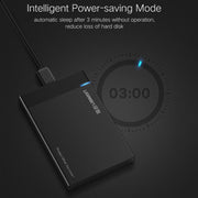 UGREEN US221 Custodia per HDD Custodia per HDD esterna da 2,5 pollici SATA a USB 3.0 SSD Box per unità disco rigido, supporto protocollo UASP, US221 Removable Cable, US221 Fixed Cable