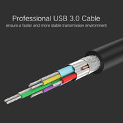 UGREEN US221 Custodia per HDD Custodia per HDD esterna da 2,5 pollici SATA a USB 3.0 SSD Box per unità disco rigido, supporto protocollo UASP, US221 Removable Cable, US221 Fixed Cable