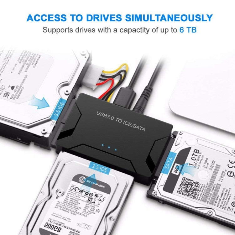 Cavo adattatore convertitore per unità disco rigido da USB 3.0 a SATA/IDE per HDD SATA IDE da 2,5 pollici/3,5 pollici, lunghezza cavo: 1 m, US160