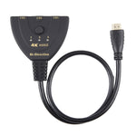 Switcher bidirezionale HDMI 3 x 1 4K 60Hz con cavo HDMI Pigtail, Bi-Direction
