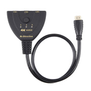 Switcher bidirezionale HDMI 3 x 1 4K 60Hz con cavo HDMI Pigtail, Bi-Direction
