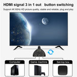 Switcher bidirezionale HDMI 3 x 1 4K 60Hz con cavo HDMI Pigtail, Bi-Direction