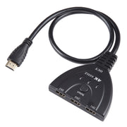 Switcher HDMI 3 x 1 4K 60Hz con cavo HDMI Pigtail, YUV4:4:4 HDR