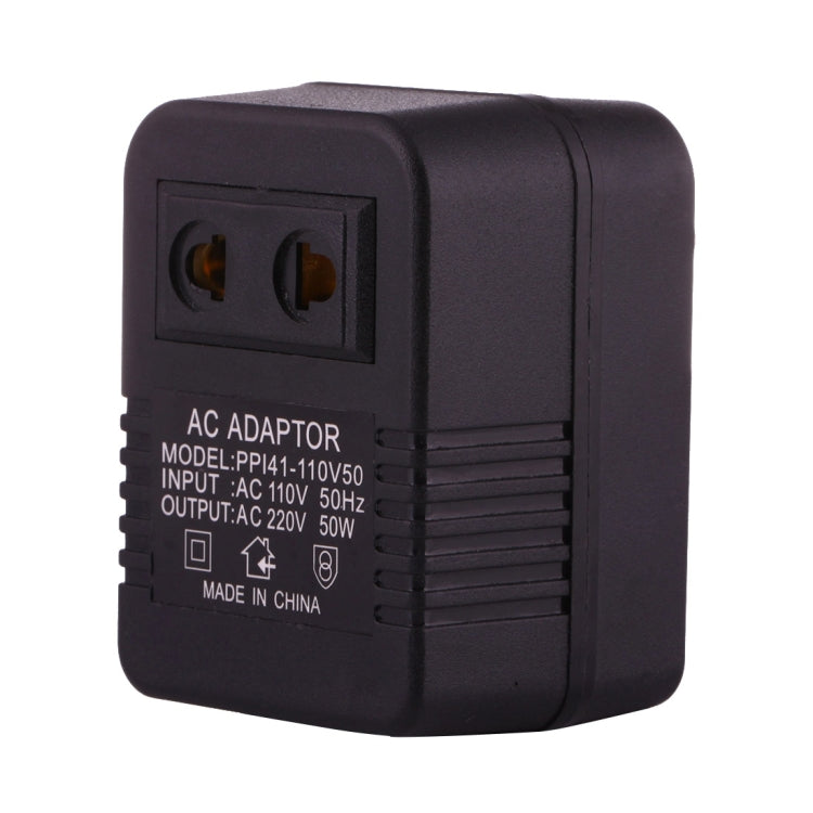 110V to 220V 50W AC Power Socket Adapter EU/US Plug to US Plug, 110V to 220V 50W