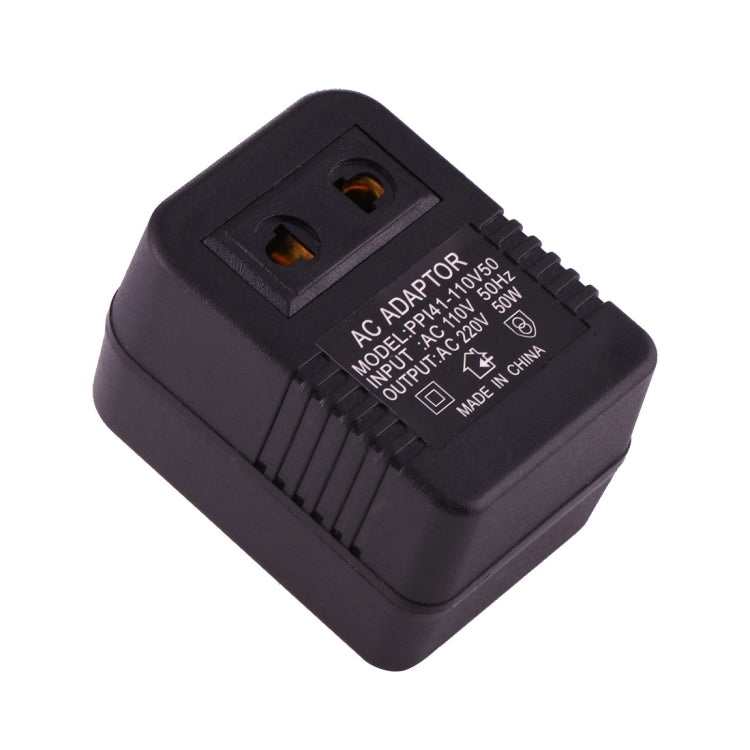 110V to 220V 50W AC Power Socket Adapter EU/US Plug to US Plug, 110V to 220V 50W