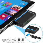 ROCKETEK RT-SGO727 Hub di interfaccia USB 3.0 + USB 2.0 + Micro USB per Microsoft Surface Go, con 2 slot per schede TF e schede SD, RT-SGO727