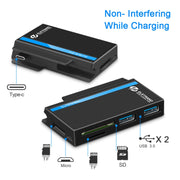 ROCKETEK RT-SGO737 2 Hub di interfaccia USB 3.0 + Micro USB per Microsoft Surface Go, con 2 slot per schede TF e schede SD, RT-SGO737