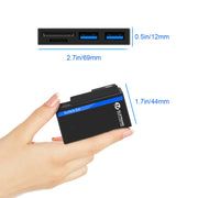 ROCKETEK RT-SGO737 2 Hub di interfaccia USB 3.0 + Micro USB per Microsoft Surface Go, con 2 slot per schede TF e schede SD, RT-SGO737