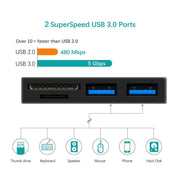 ROCKETEK RT-SGO737 2 Hub di interfaccia USB 3.0 + Micro USB per Microsoft Surface Go, con 2 slot per schede TF e schede SD, RT-SGO737