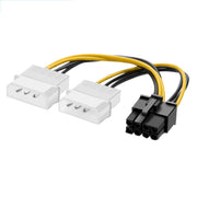 Cavo di alimentazione da 18 cm a forma di Y da 8 pin PCI Express a doppia scheda grafica Molex a 4 pin, 8 Pin Female to Dual 4 Pin Male