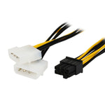 Cavo di alimentazione da 18 cm a forma di Y da 8 pin PCI Express a doppia scheda grafica Molex a 4 pin, 8 Pin Female to Dual 4 Pin Male