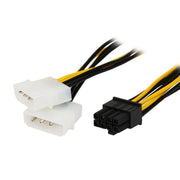 Cavo di alimentazione da 18 cm a forma di Y da 8 pin PCI Express a doppia scheda grafica Molex a 4 pin, 8 Pin Female to Dual 4 Pin Male