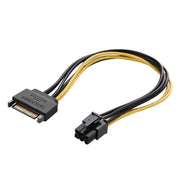 Cavo di alimentazione SATA della scheda grafica PCI Express SATA da 15 pin a 6 pin da 20 cm, SATA 15 Pin to 6 Pin Female