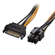 Cavo di alimentazione SATA della scheda grafica PCI Express SATA da 15 pin a 6 pin da 20 cm, SATA 15 Pin to 6 Pin Female