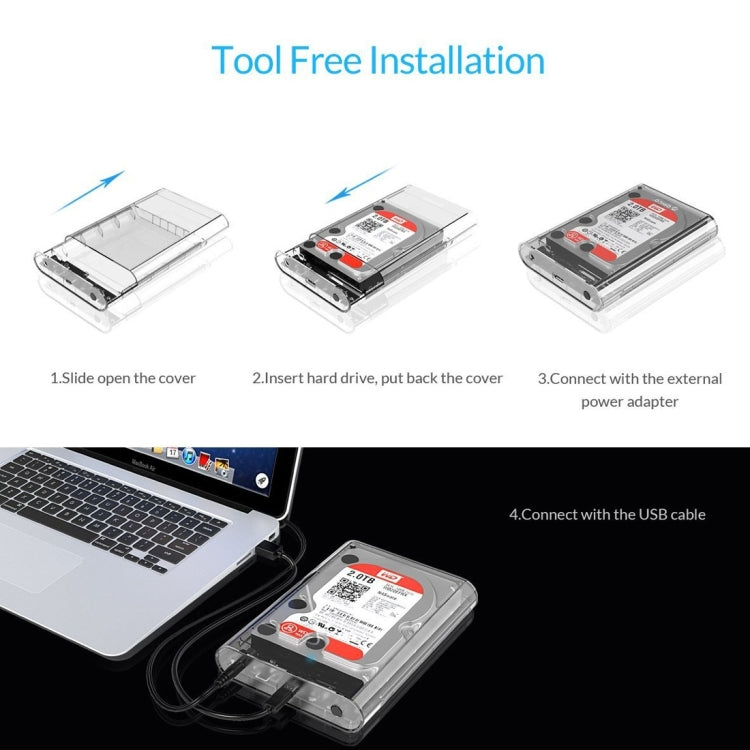 ORICO 3139C3 Custodia per disco rigido esterno SATA HDD USB 3.1 Type-C da 3,5 pollici, USB 3.1 Type-C (3.5 inch)