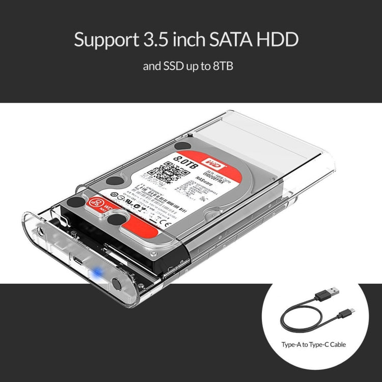 ORICO 3139C3 Custodia per disco rigido esterno SATA HDD USB 3.1 Type-C da 3,5 pollici, USB 3.1 Type-C (3.5 inch)