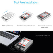 ORICO 3139U3 Custodia per disco rigido esterno SATA HDD USB 3.0 Micro B da 3,5 pollici, USB 3.0 (3.5 inch)