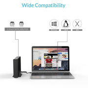 Custodia per disco rigido esterna verticale in alluminio ORICO 7688U3 Dock per disco rigido per HDD SATA da 3,5 pollici