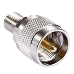Connettore F da femmina a UHF maschio, F Female to UHF Male