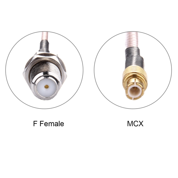 Cavo RG316 femmina da MCX a F da 15 cm, MCX Male to F Female