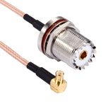 Cavo UHF femmina da 15 cm a maschio MCX con gomito a 90 gradi RG316, UHF Female to MCX Male