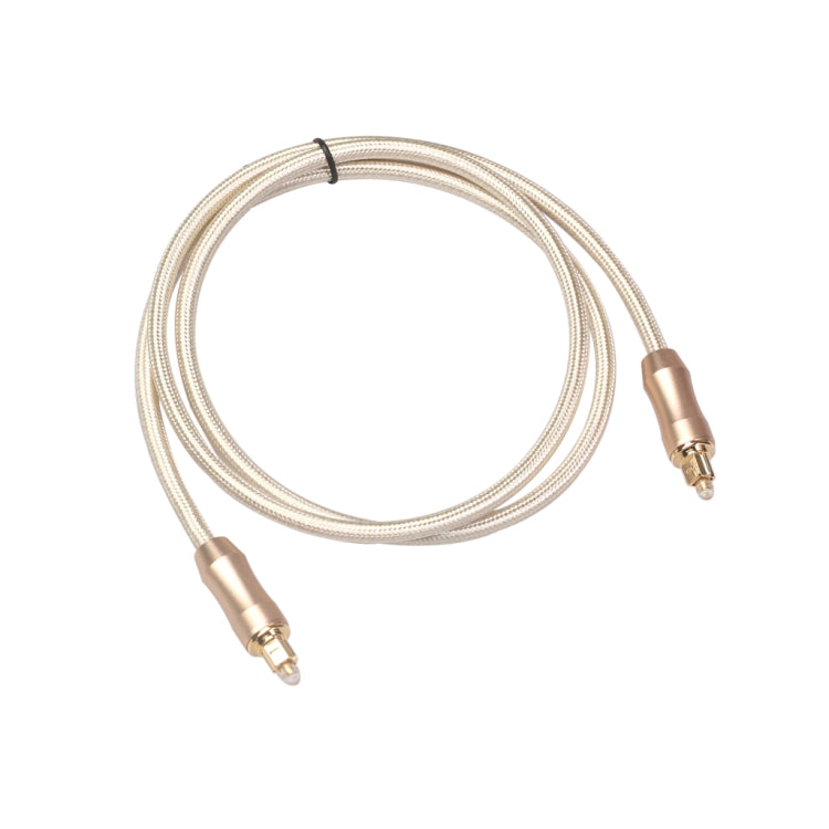 Cavo audio intrecciato in fibra ottica Toslink SPDIF QHG02 placcato oro, lunghezza: 1 m, 1m
