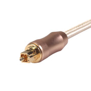 Cavo audio intrecciato in fibra ottica Toslink SPDIF QHG02 placcato oro, lunghezza: 1 m, 1m