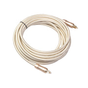 Cavo audio intrecciato in fibra ottica Toslink SPDIF QHG02 placcato oro, lunghezza: 5 m, 5m