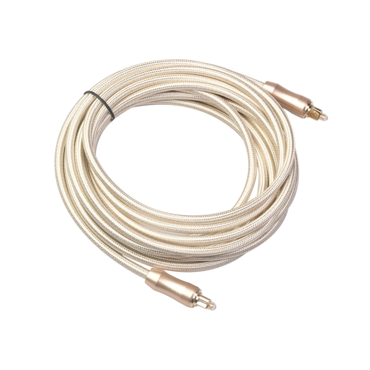 Cavo audio intrecciato in fibra ottica Toslink SPDIF QHG02 placcato oro, lunghezza: 5 m, 5m