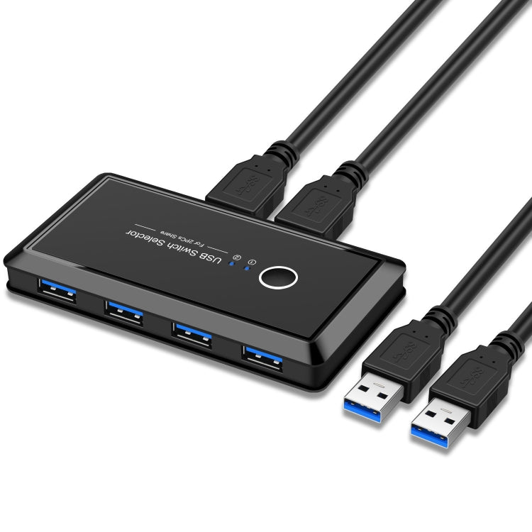 UK204V Selettore interruttore USB 3.0 senza unità 2 porte USB Condivisione 4 porte USB Adattatore commutatore per mouse, tastiera, stampante