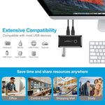 Selettore USB 3.0 con 2 ingressi e 4 porte di uscita