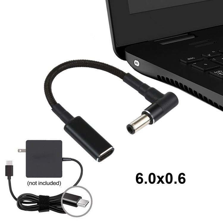 Cavo adattatore USB-C a 6.0x0.6mm PD 100W 8 cm