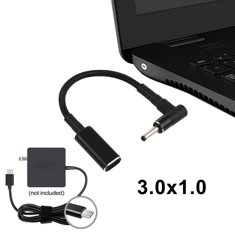 Cavo adattatore USB-C a 3.0x1.0mm PD 100W 8 cm nylon
