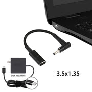 PD 100 W 18,5-20 V 3,5 x 1,35 mm Gomito a adattatore USB-C / Type-C Cavo intrecciato in nylon, 3.5 x 1.35mm