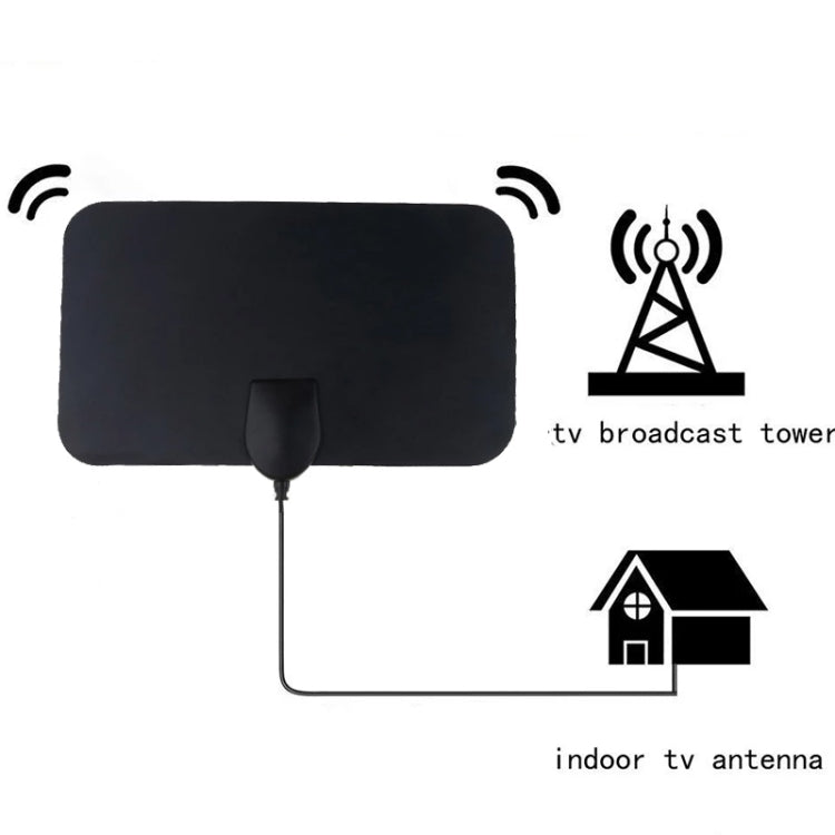 Antenna HDTV per interni AN-1001 5dBi/25dBi con adesivo bifacciale, VHF170-230/UHF470-862MHz, AN-1001