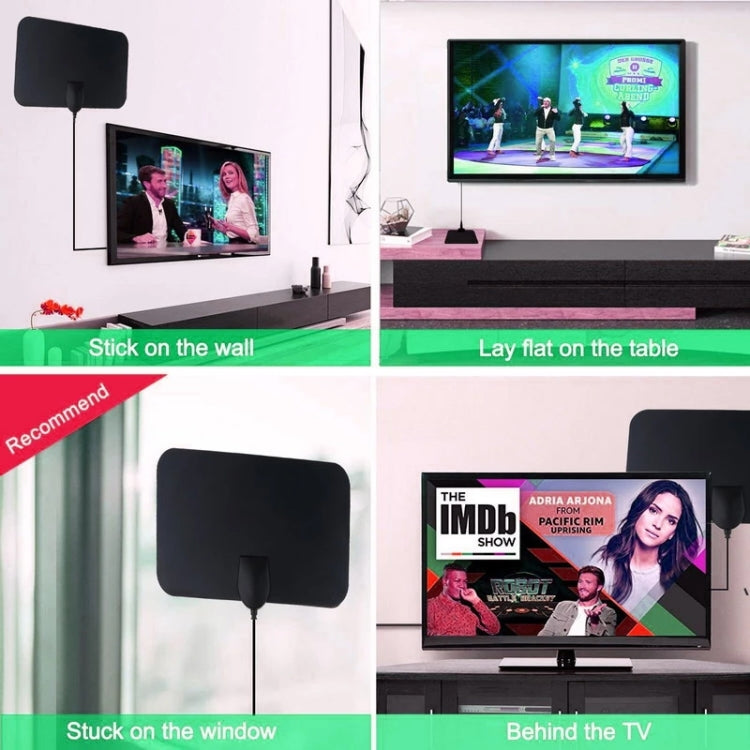 AN-1002 5dBi/25dBi Indoor HDTV Antenna with Suction Cup, VHF170-230/UHF470-862MHz, AN-1002