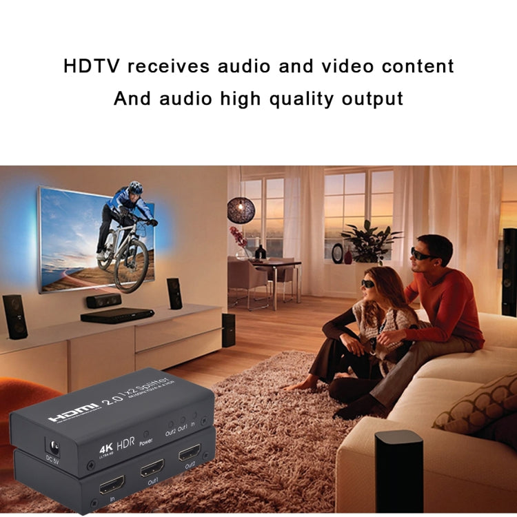 AYS-12V20 Splitter switch HDMI 2.0 1x2 4K Ultra HD, 1x2 4K