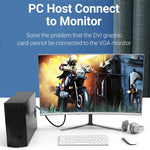 Cavo adattatore DVI a VGA Cavo monitor scheda grafica computer, lunghezza: 2 m, 2m