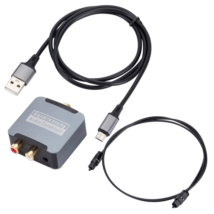 Convertitore audio coassiale da digitale ad analogico 3.5, host + cavo USB + cavo in fibra ottica, Host + USB Cable + Optical Fiber Cable