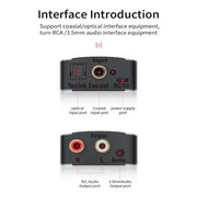 Convertitore audio coassiale da digitale ad analogico 3.5, host + cavo USB + cavo in fibra ottica, Host + USB Cable + Optical Fiber Cable