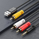 Convertitore audio coassiale da 3,5 mm + doppio RCA, Coaxial Audio to RCA