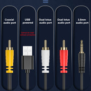 Convertitore audio coassiale da 3,5 mm + doppio RCA, Coaxial Audio to RCA