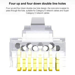 Spina modulare con connettore RJ45 passante non schermato Cat6e da 10 pezzi, Cat6e Unshielded Pass