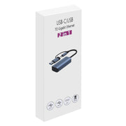 BYL-2207 Adattatore HUB docking station USB + tipo C 2 in 1 a RJ45, BYL-2207TU