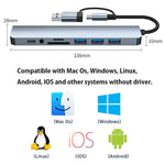 Adattatore HUB USB-C 8 in 1 docking station BYL-2218TU