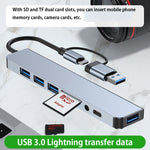 Adattatore HUB USB-C 8 in 1 docking station BYL-2218TU