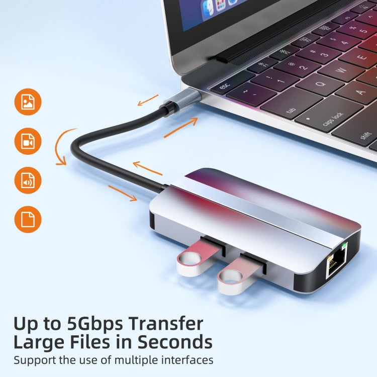 Adattatore HUB USB-C 6 in 1 con HDMI 4K e ricarica PD 87W