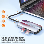 BYL-2203 Adattatore HUB docking station multifunzione da USB-C/Tipo-C a USB 6 in 1, BYL-2203